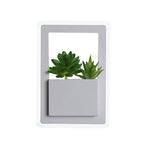 Acrylic White Wall Lamp Round/Rectangular/Diamond LED Industrial Plant Wall Lighting Fixture in Warm/White Light