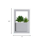 Acrylic White Wall Lamp Round/Rectangular/Diamond LED Industrial Plant Wall Lighting Fixture in Warm/White Light
