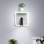 White LED wall light Minimalism Acrylic Round/Rectangle Wall Outdoor Light with Plant Decoration in Warm/White Light