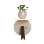 White LED wall light Minimalism Acrylic Round/Rectangle Wall Outdoor Light with Plant Decoration in Warm/White Light