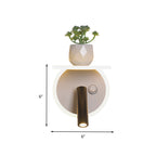White LED wall light Minimalism Acrylic Round/Rectangle Wall Outdoor Light with Plant Decoration in Warm/White Light