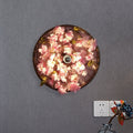 LED Wall Light Industrial Restaurant Flower Wall Mounted Fixture with Wheel Metal Shade in Black, 12.5"/19"/23" Diameter