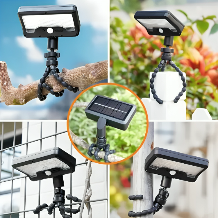 Flexible Tripod Solar Powered Motion Sensor Outdoor Light