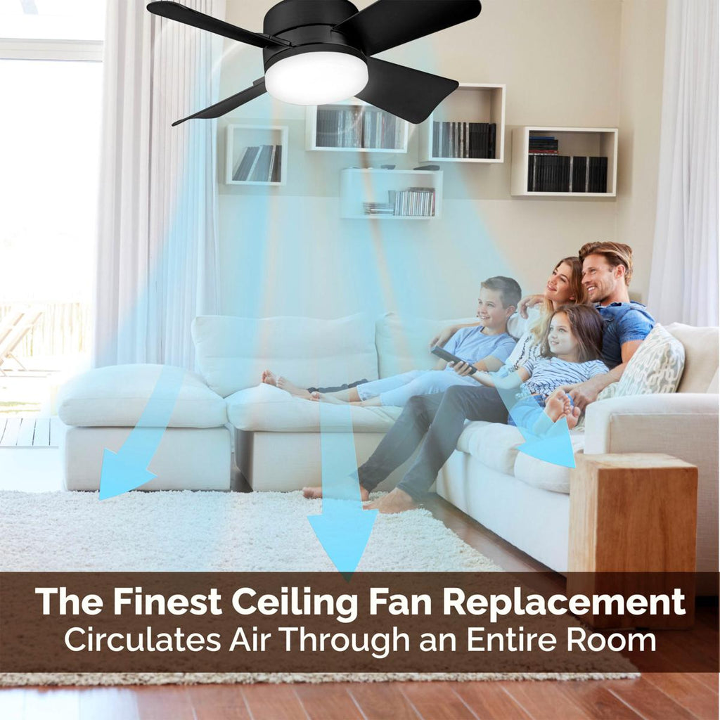 LuxeBreeze Portable Ceiling Fan & Light | Elegant 2-in-1 solution with remote control for comfort and style
