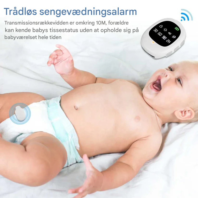 Wireless Bedwetting Alarm with Vibration Signal & Timer Function - USB Rechargeable