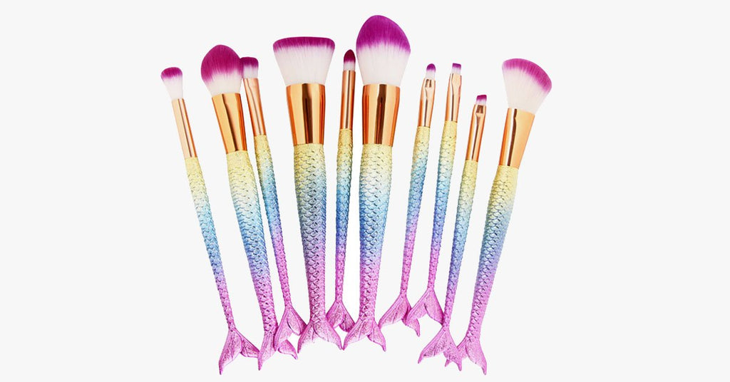Mermaid Tail Rainbow Makeup Brush – Perfect for keeping you dreamy