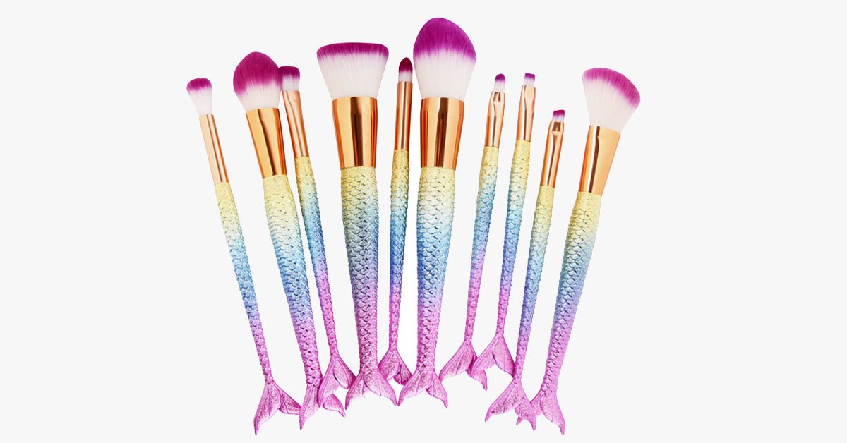Mermaid Tail Rainbow Makeup Brush – Perfect for keeping you dreamy