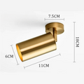 Modern swiveling LED ceiling light in gold – Adjustable lighting for living and working areas