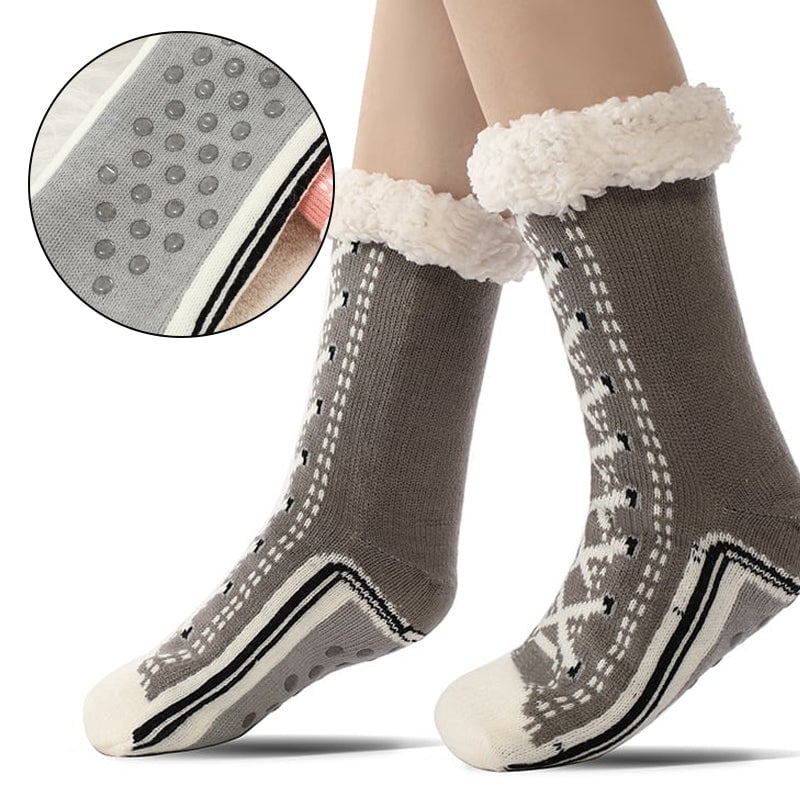 Ultra-thick Cashmere Slippers Socks S