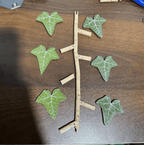 3D Printed Ivy Refrigerator Magnet — Realistic Plant Decoration with Strong Adhesion