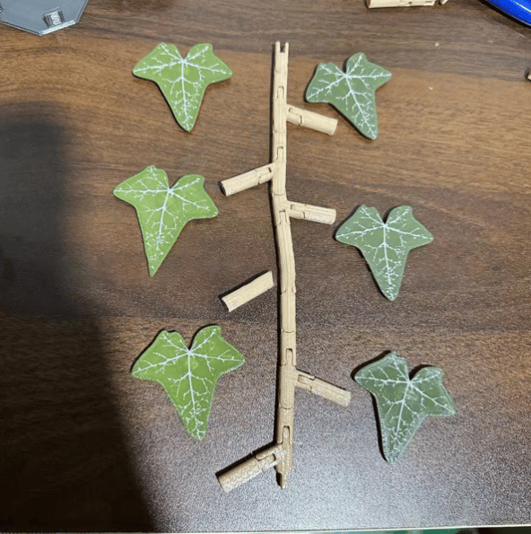 3D Printed Ivy Refrigerator Magnet — Realistic Plant Decoration with Strong Adhesion