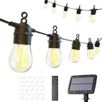 52FT Solar String Lights for Outdoor with Remote Control, Warm White