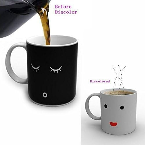 Morning Smiley Magic Heat Sensitive Color Changing Ceramic Coffee Mug