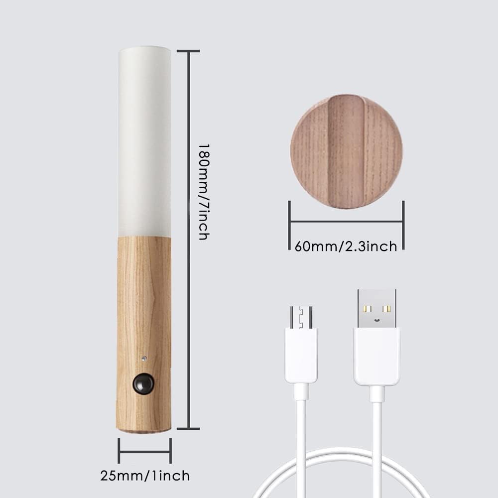 Wooden LED Wall Light with Motion Sensor