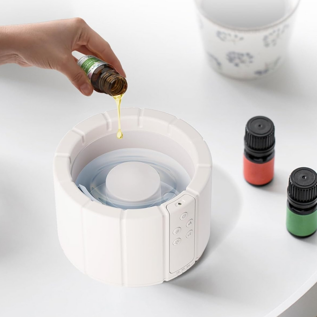 AuroMist Ultrasonic Flame Humidifier | Cozy bonfire light humidifier with aromatherapy function