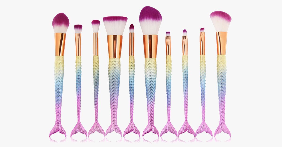 Mermaid Tail Rainbow Makeup Brush – Perfect for keeping you dreamy