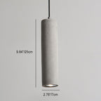 StoneCast Industrial Cylinder Pendant Light made of Concrete | 1 Light | Smooth or Rough Surface