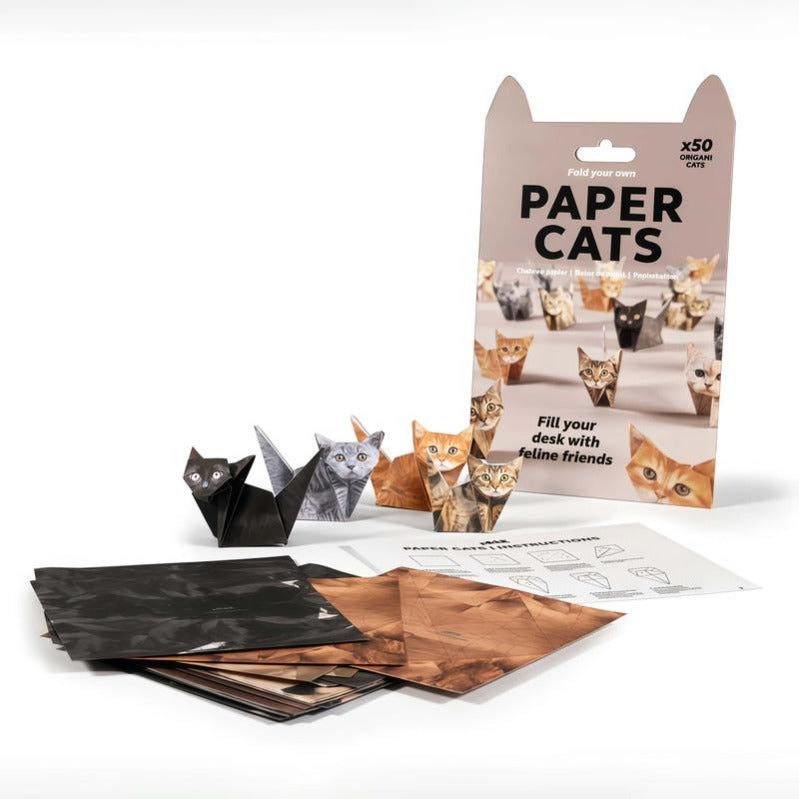 50-Sheet Cat Origami Kit