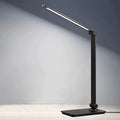 LED desk lamp, touch control desk lamp with 3 brightness levels, dimmable office lamp with adjustable arm, foldable table lamp for desk bedroom nightstand office