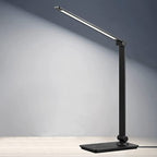 LED desk lamp, touch control desk lamp with 3 brightness levels, dimmable office lamp with adjustable arm, foldable table lamp for desk bedroom nightstand office