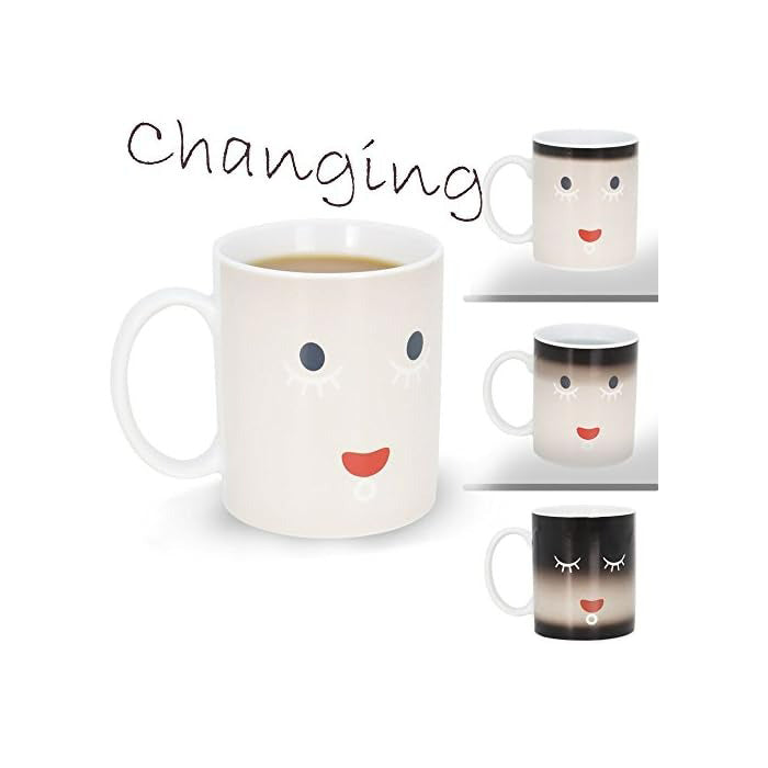 Morning Smiley Magic Heat Sensitive Color Changing Ceramic Coffee Mug