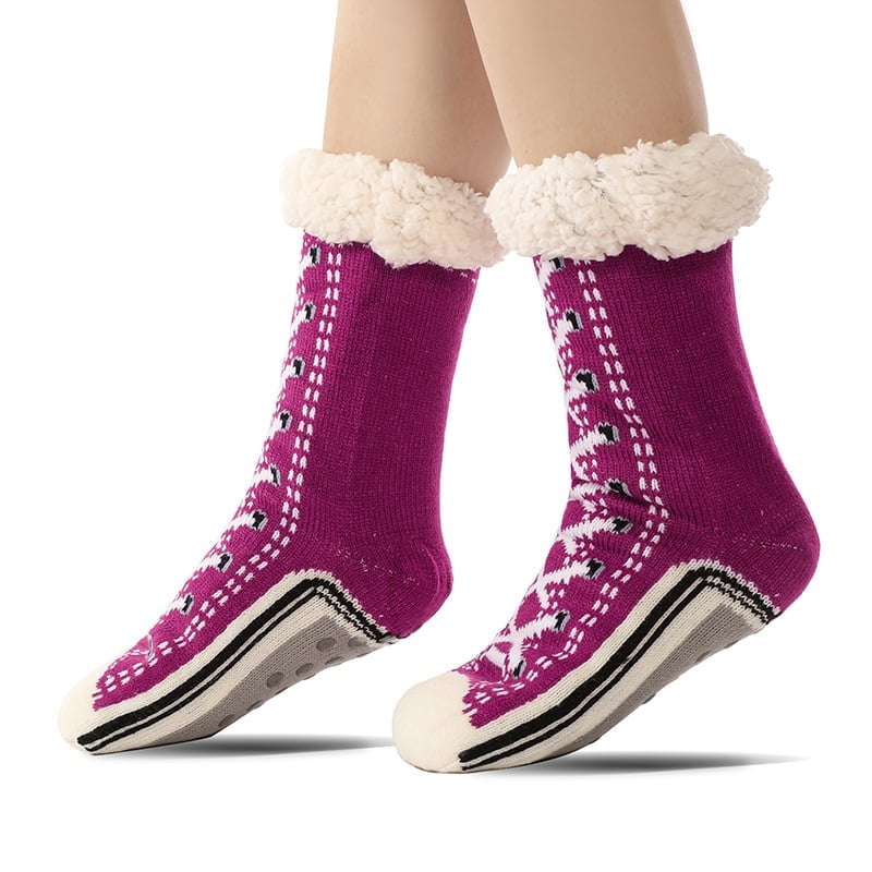 Ultra-thick Cashmere Slippers Socks S