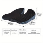 Ergonomic Seat Cushion Triacomfort | Triangular Shape with Memory Foam | Breathable & Pressure-Relieving | For Car & Office