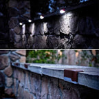 Solar-powered terrace lighting for outdoor use