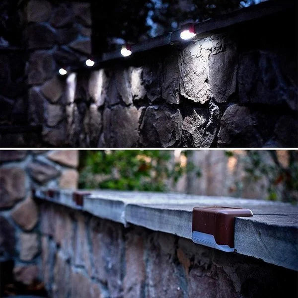 Solar-powered terrace lighting for outdoor use