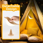 Touch-Control Wooden Bird Night Light - Rechargeable LED Bedside Lamp