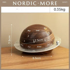Cosmic Cycle Minimalist Rotating Wooden Calendar