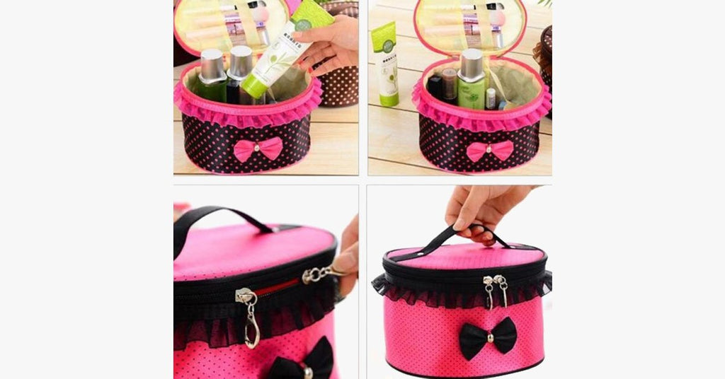 BowKnot Design Portable Travel Bag - Space for Your Accessories!