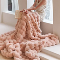 Winter Warm Rabbit Faux Fur Throw Blanket