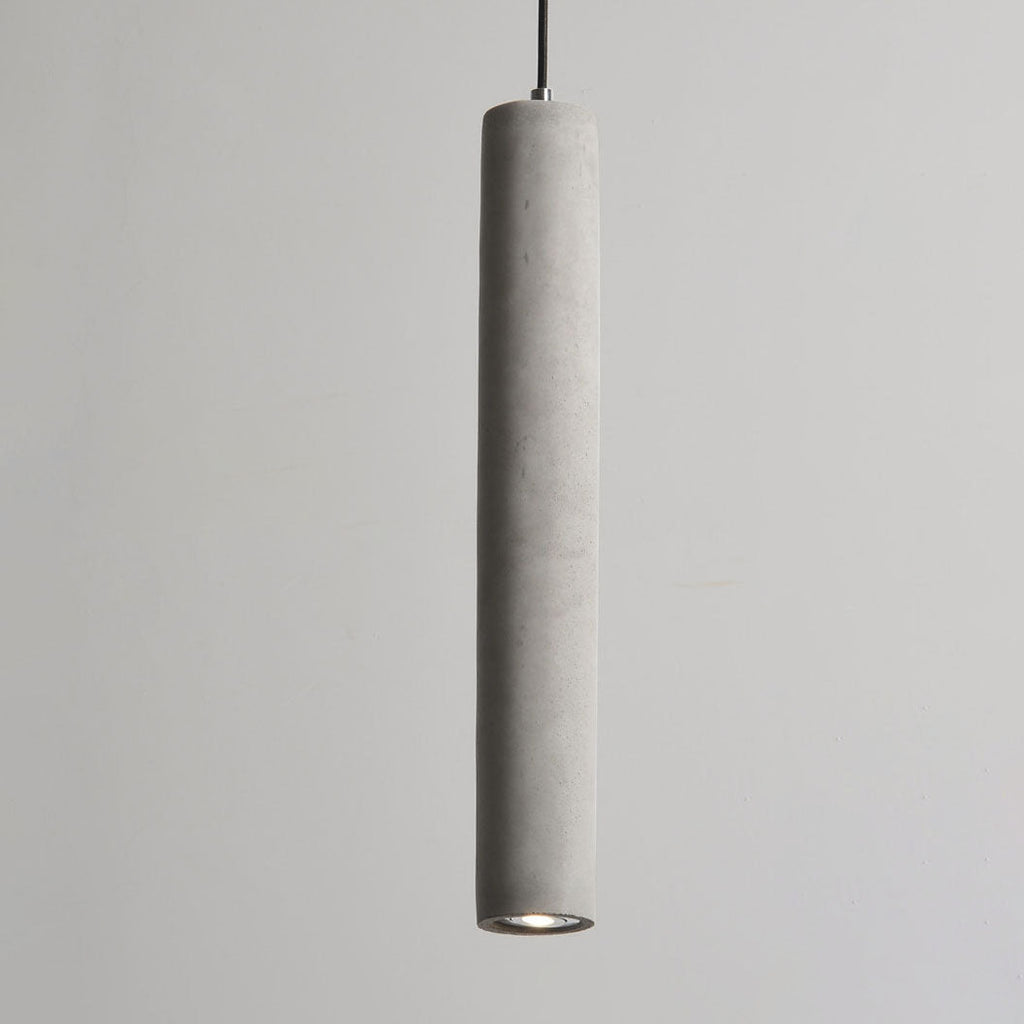 StoneCast Industrial Cylinder Pendant Light made of Concrete | 1 Light | Smooth or Rough Surface