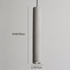 StoneCast Industrial Cylinder Pendant Light made of Concrete | 1 Light | Smooth or Rough Surface