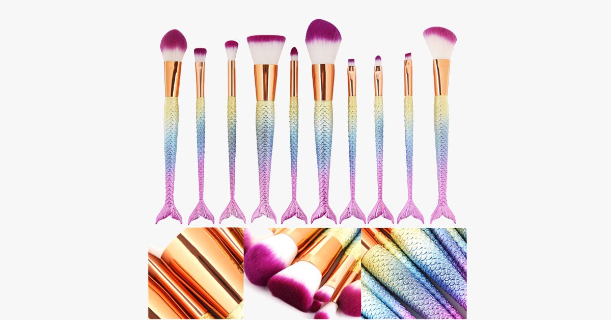 Mermaid Tail Rainbow Makeup Brush – Perfect for keeping you dreamy