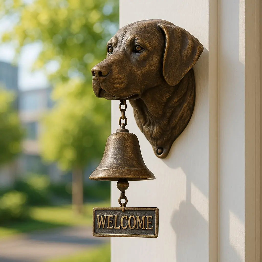 Welcome Bell Shepherd Bronze – Elegant Wall Bell with German Shepherd Design