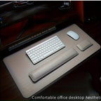 Three-Piece Desk Set made of PU Leather - With Pad and Wrist Supports