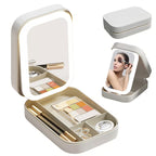 Portable Makeup Organizer — Compact LED Mirror with Adjustable Lighting