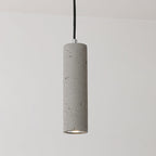 StoneCast Industrial Cylinder Pendant Light made of Concrete | 1 Light | Smooth or Rough Surface