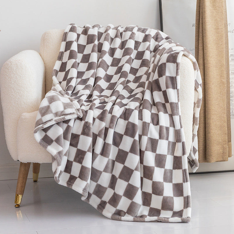 Stylish blanket in checkered pattern for your home