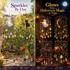Halloween Crystal Wind Chime – Colorful Acrylic Hanging Garden Decoration