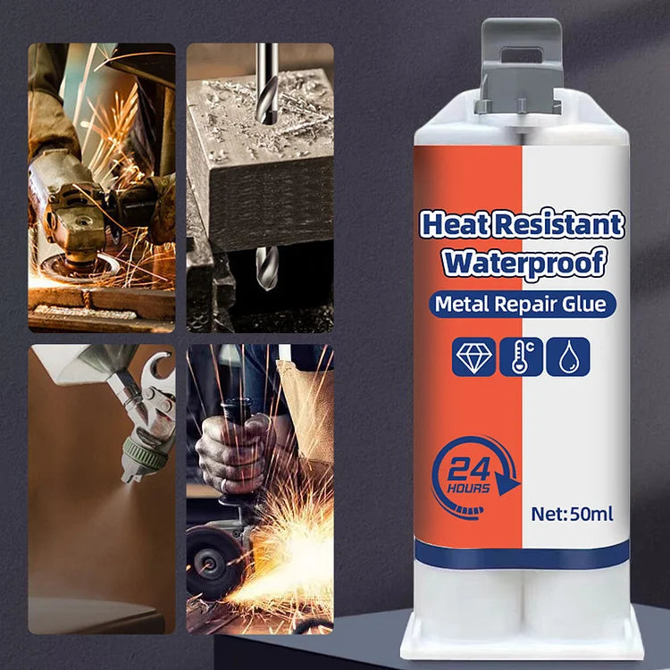 Heat-resistant waterproof metal repair adhesive