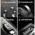 Anti-Theft Crossbody Bag | Landy Carry Without Worry | Waterproof Oxford | USB Charging Port | Unisex Travel Pack