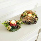 Christmas candle wreath Xmas New Year candle holders decors