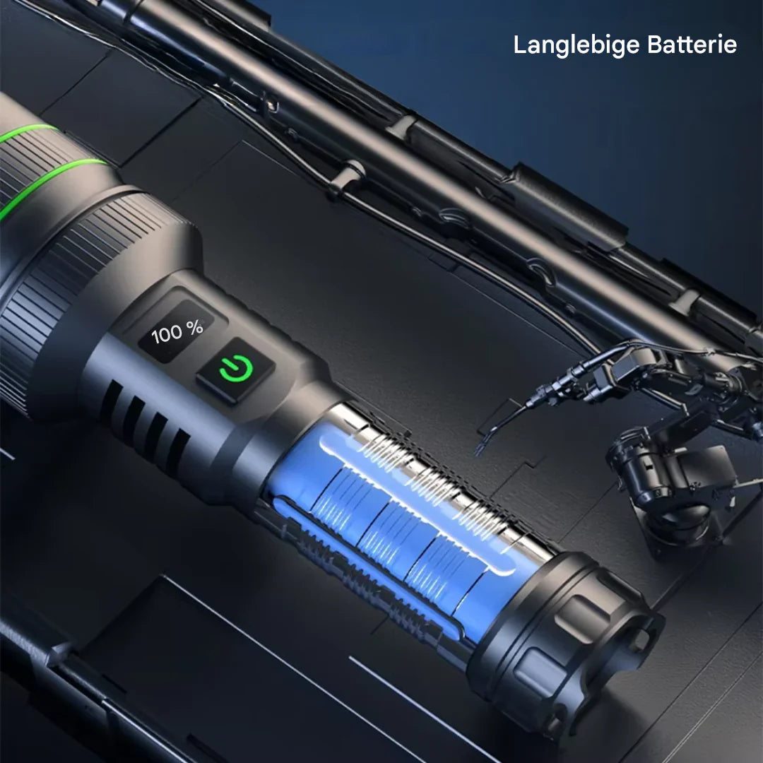 Extremely Bright and Zoomable LED Flashlight with Power Bank Function for Outdoor Adventures