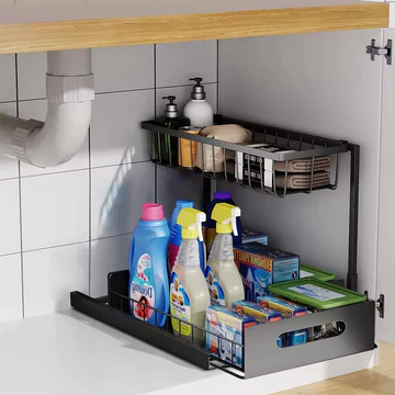 2 Tier Slide Out Under Sink Organizer