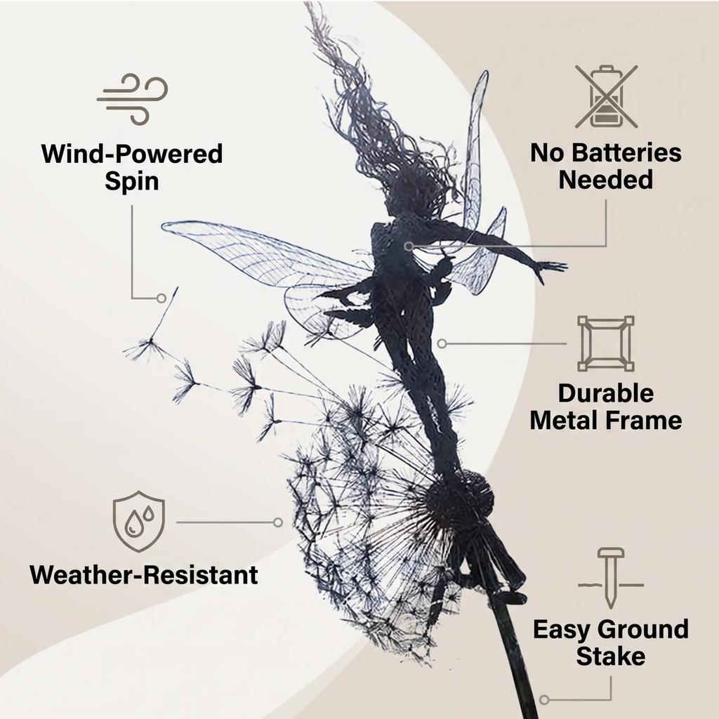 Dancing Fairy Statue Steel - FairyDancer