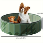 PawLuna Foldable Dog Bath made of PVC | 80 cm Ø | Sturdy & Portable | Perfect for Summer & Garden