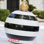 Inflatable Christmas Ball Outdoor Decoration 60cm – Weather Resistant PVC Christmas Decoration
